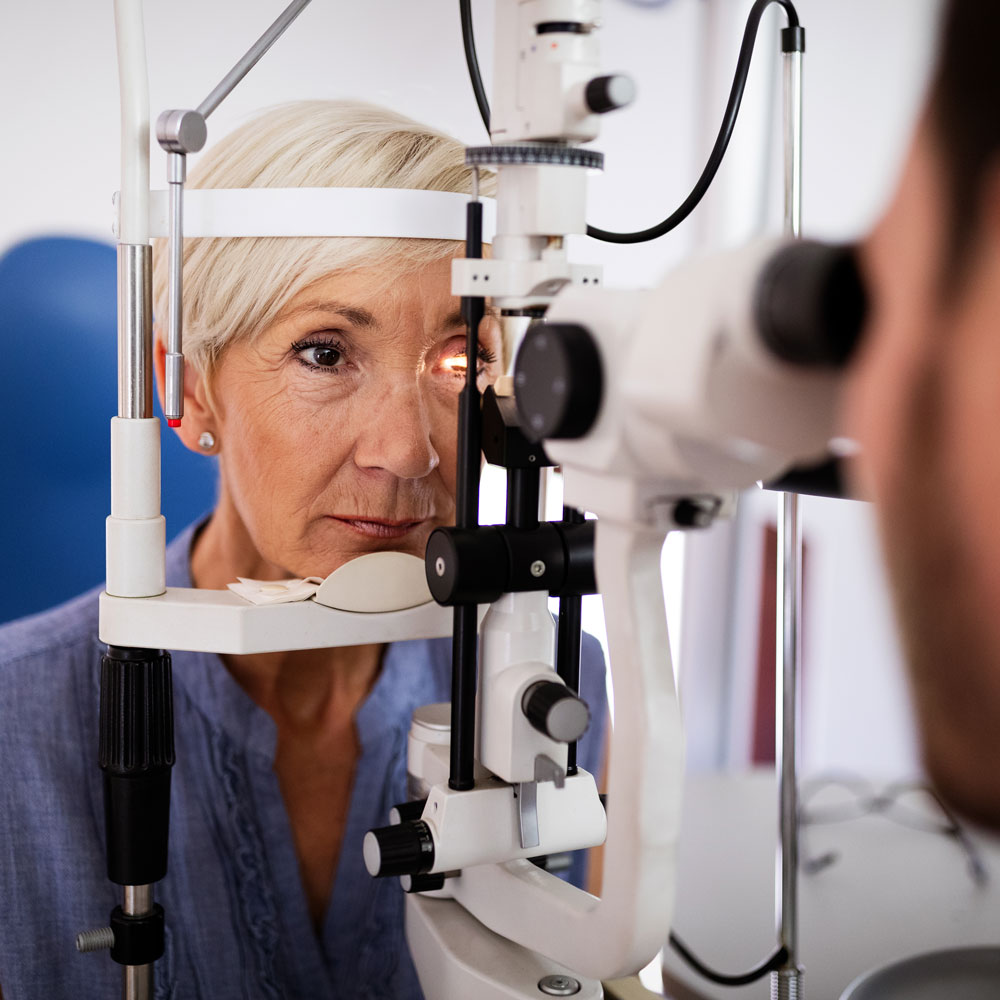 low vision eye exam at at Noble Vision Center