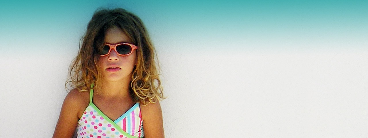 Child Female Wearing Sunglasses