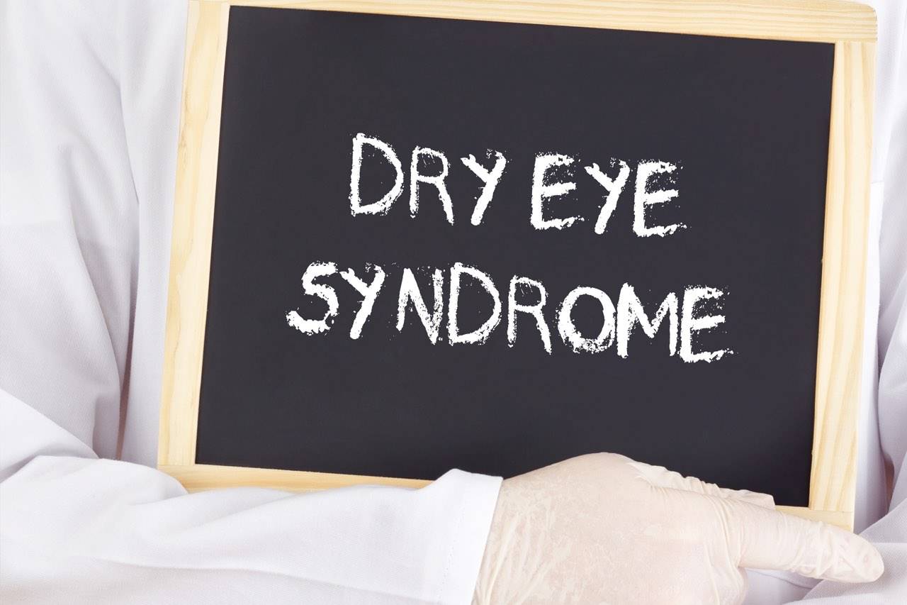 dry eye syndrome copy on blackboard