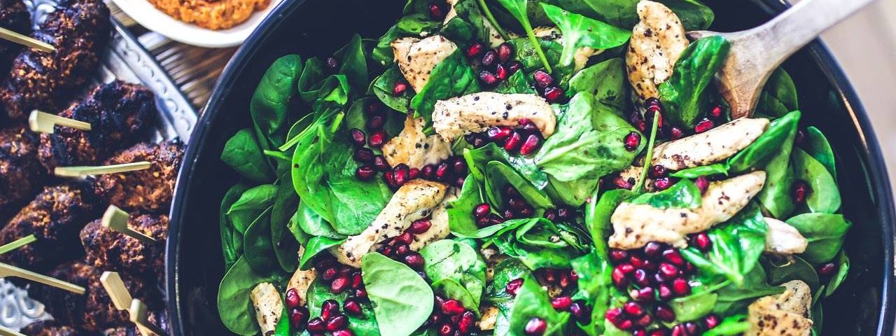 food nutrition spinach chicken salad