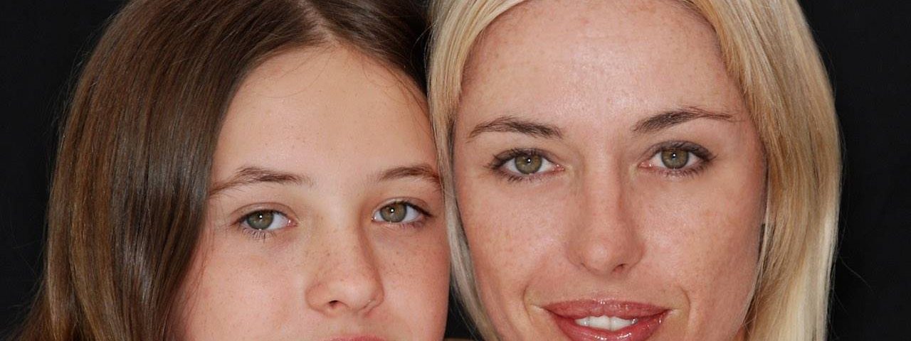 mother and daughter wearing contact lenses at All Eyes Vision Care TN