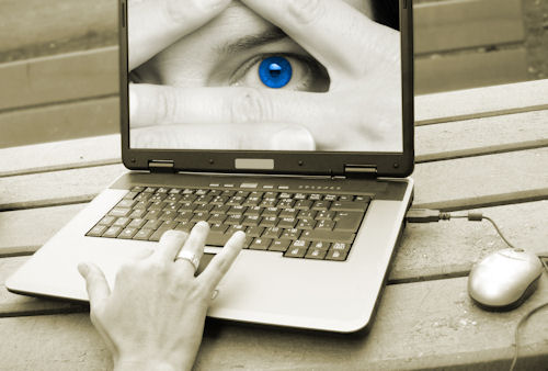 laptop with eye