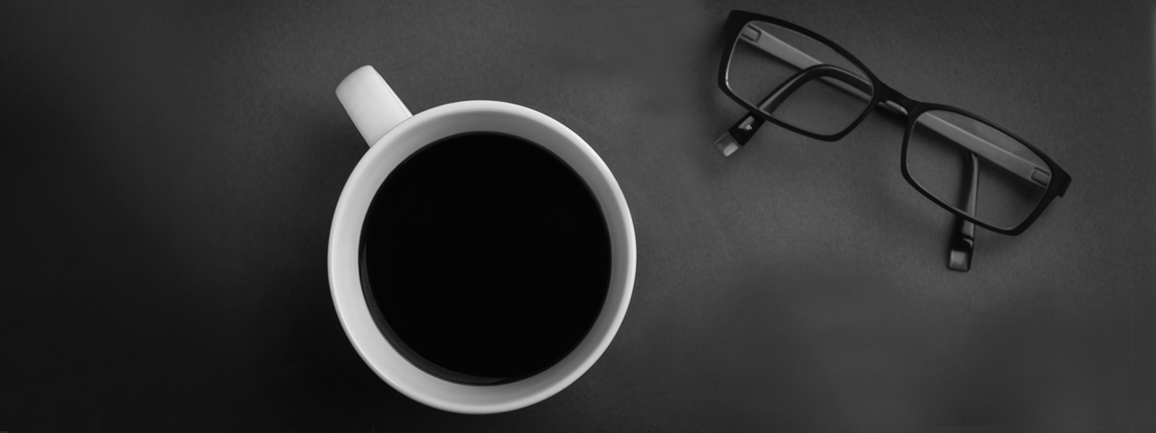 Black Coffee and Glasses 1280x480