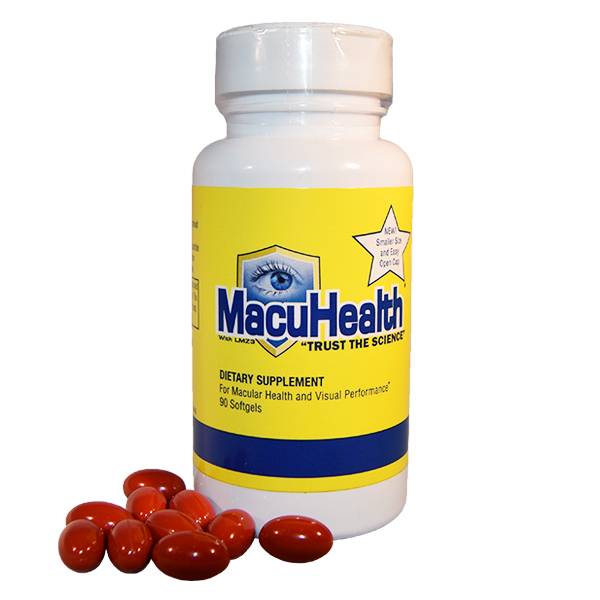 macuhealth dietary supplement bottle
