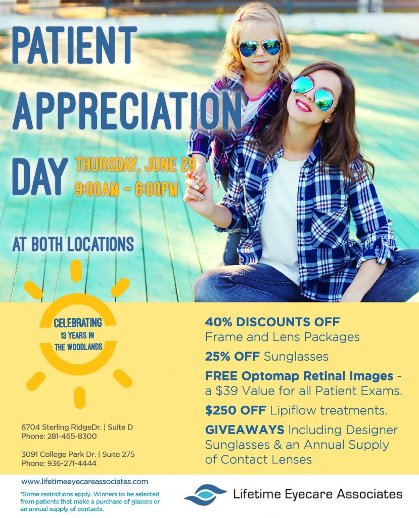 Patient Appreciation Day at Lifetime Eyecare Associates in The Woodlands, TX