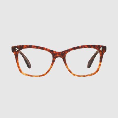 amber colored oliver peoples eyeglasses