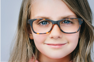 Girl wearing glasses in Burnsville, MN