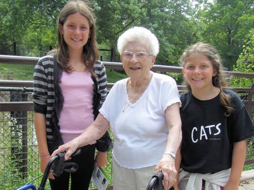girls with grandma