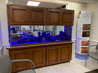 The aquarium in our Lantana, Florida eye care clinic