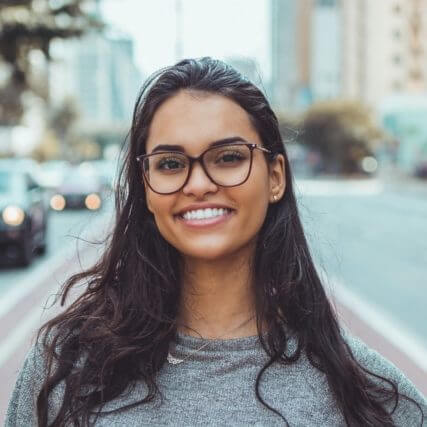 happy girl wearing eyeglasses 640 427x427