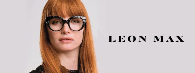 Eye doctor, woman wearing Leon Max eyeglasses in Milton, ON