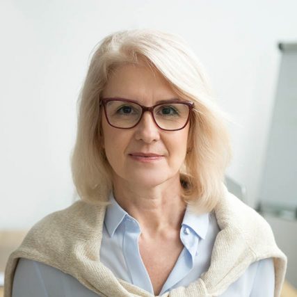 Middle-Aged Woman Wearing Eyeglasses