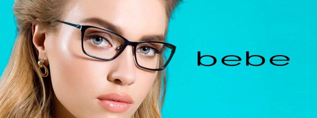 Eye doctor, woman wearing Bebe eyeglasses in Freelton, ON