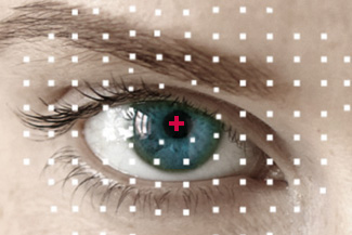 Eye exam, woman eye with something in her eye in Freelton, ON