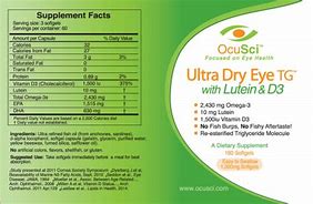 Ultra Dry Eye TG with Lutein and D3 Label