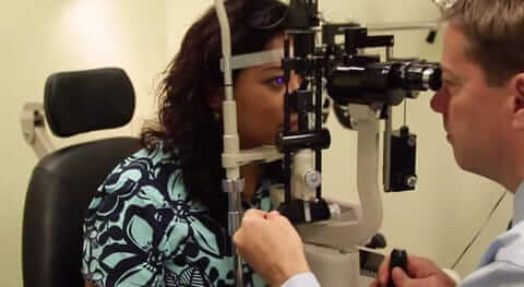Your eye doctor giving exam in eye care clinic in Fuquay Varina - Fuquay Eye Care