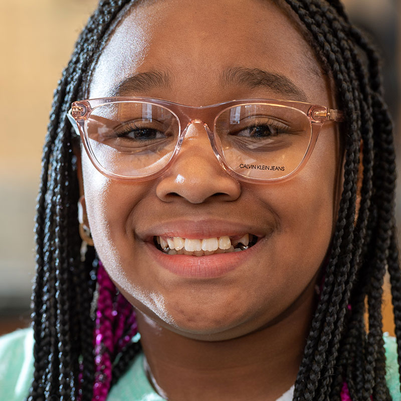 African Girl Wearing Glasses