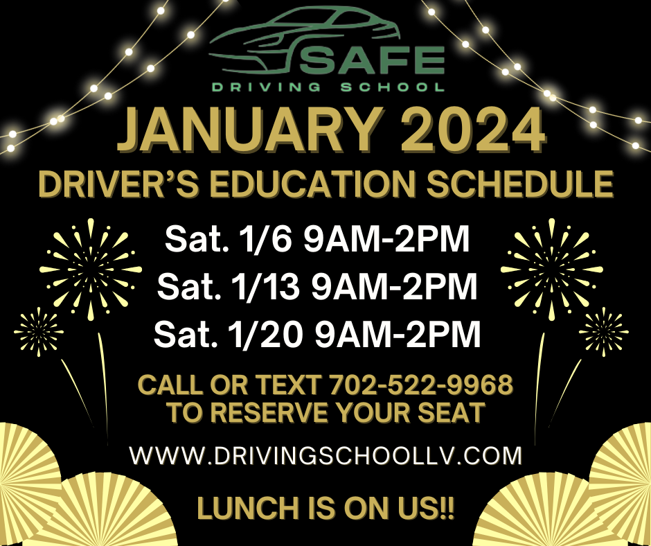 Jan 2024 Driver's Ed schedule
