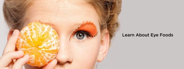 Eye care, woman with orange on her eye in Cypress, TX