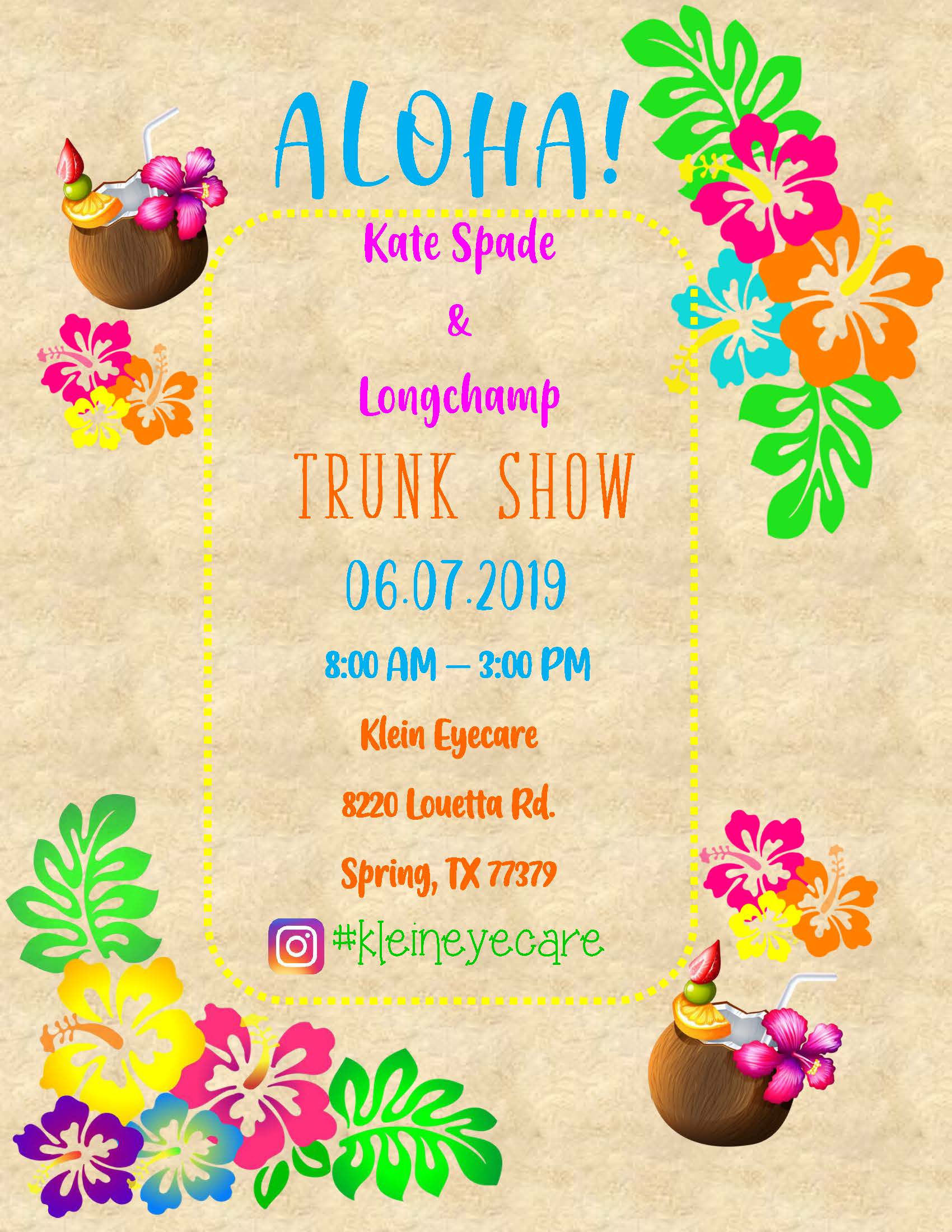 Aloha Trunk Show Flyer 2019