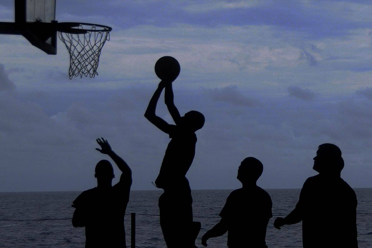 background basketball silhouette 1280×853