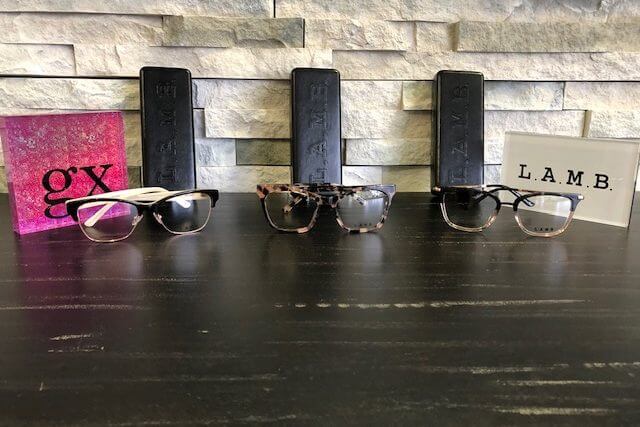 3 Examples of the Designer Frames we carry in our Roanoke and Rocky Mount eye care clinics