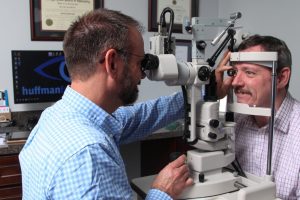 Huffman optometrist patient exam