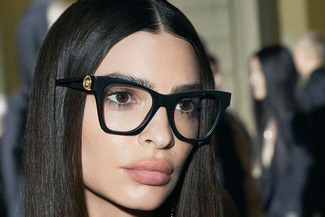woman wearing versace eyeglasses 325x217