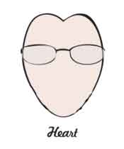heart glasses shape