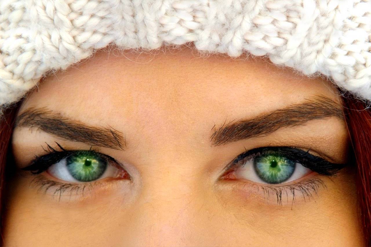 eyes  green close up woman