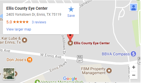ellis county eyecenter map