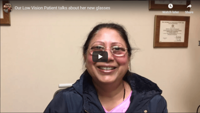 Our Low Vision Patient talks about her new glasses YouTube