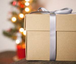 christmas - brown paper package