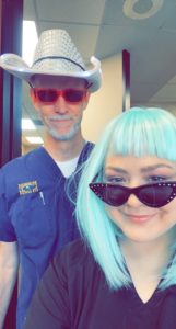 Doc  and Ash wearing prescription sunglasses in Houston Texas