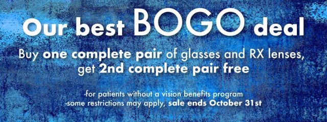 houston optical offering a buy one get one free sale
