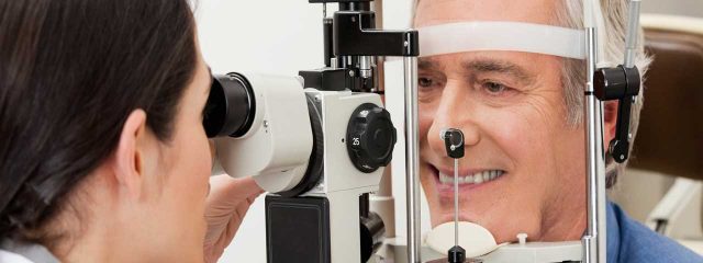 Man enjoying his eye exam