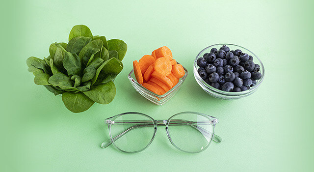Fruit bowls and a pair of glasses