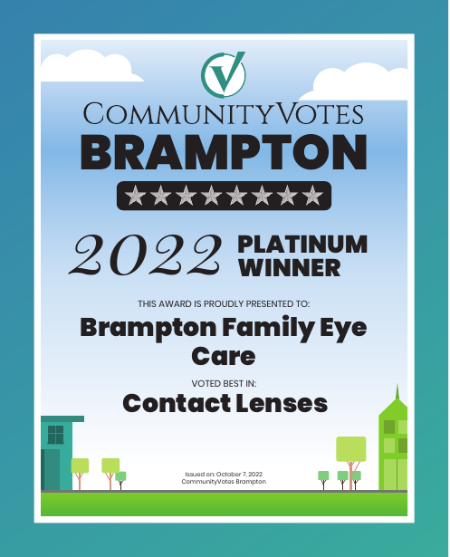 Brampton 2022   Brampton Family Eye Care   Platinum   Contact Lenses   Community Votes