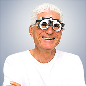 man w opticians fittings
