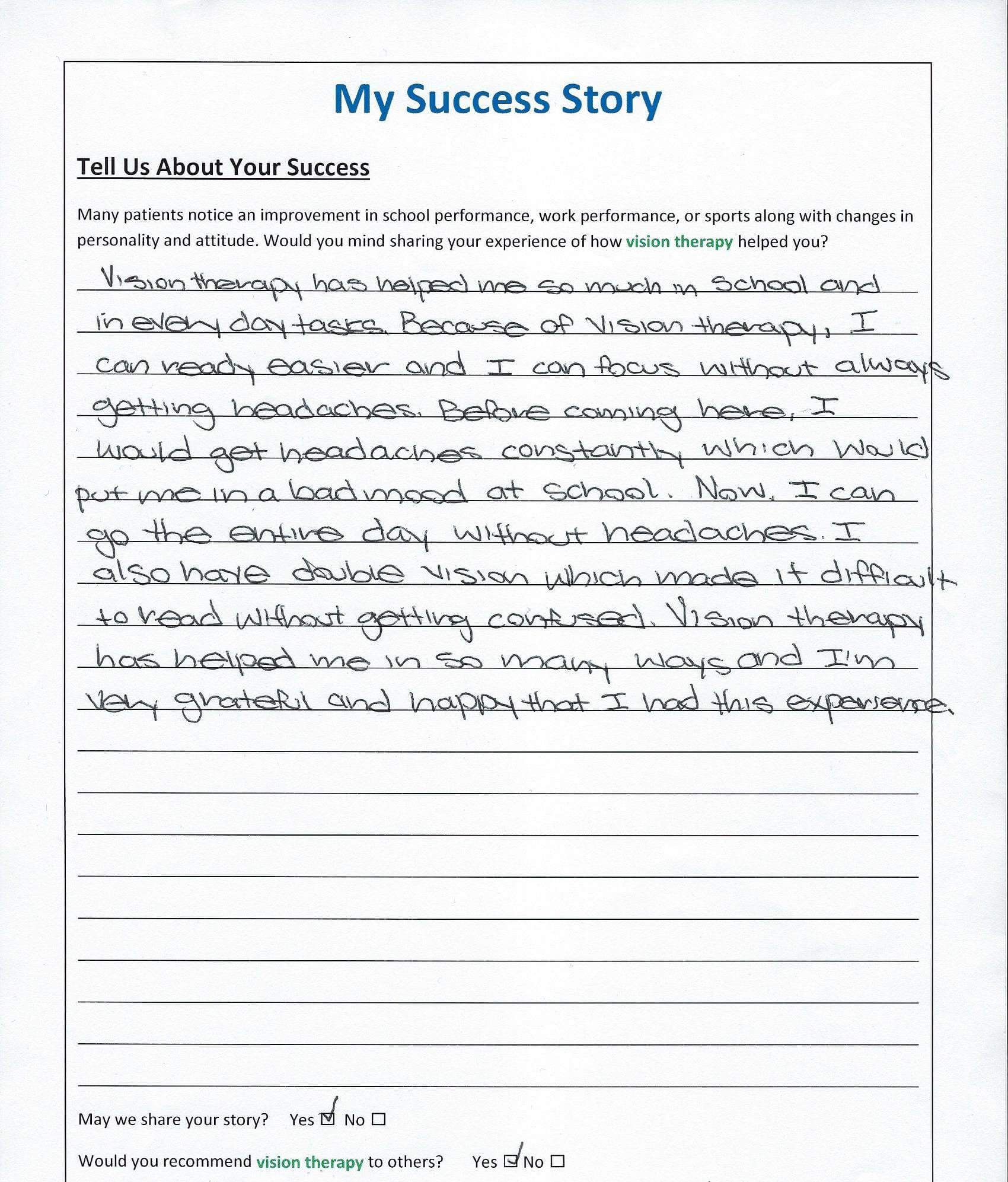 My Success Story Vision Therapy 05.06.19 edit