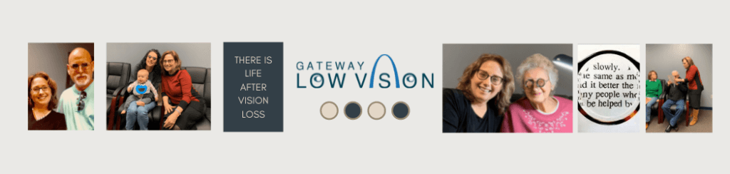 Photo collage of low vision patients