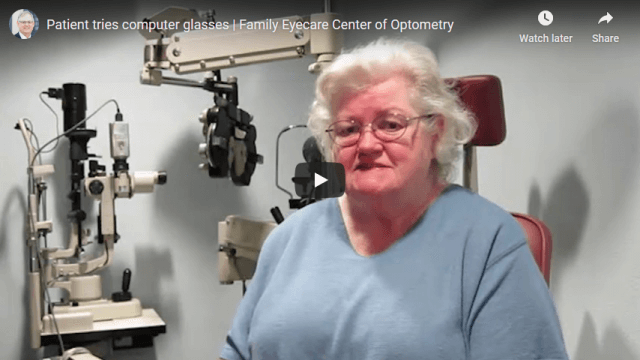 Screenshot 2020 06 30 Patient tries computer glasses Family Eyecare Center of Optometry