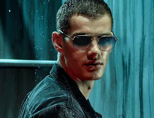 A man with Ray Ban sunglasses