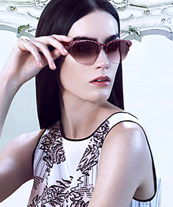 Model wearing bcbg sunglasses