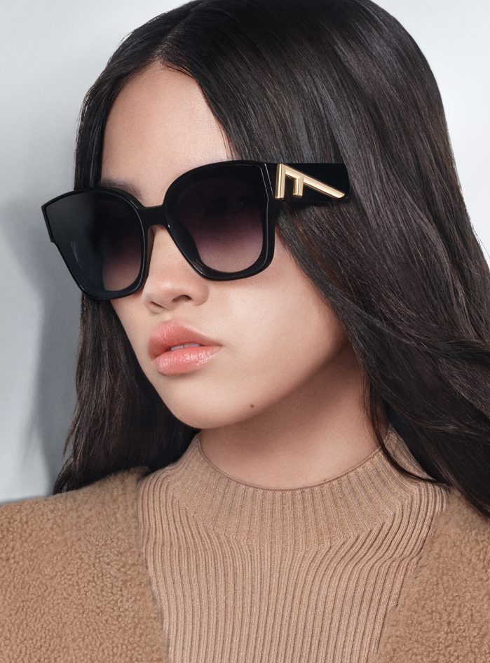 Model wearing Lindberg sunglasses