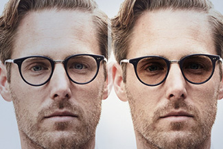 Optometrist, man wearing eyeglass with transition lenses in Commerce City, CO