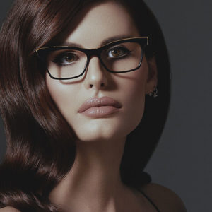 woman wearing dita eyeglasses 300x300