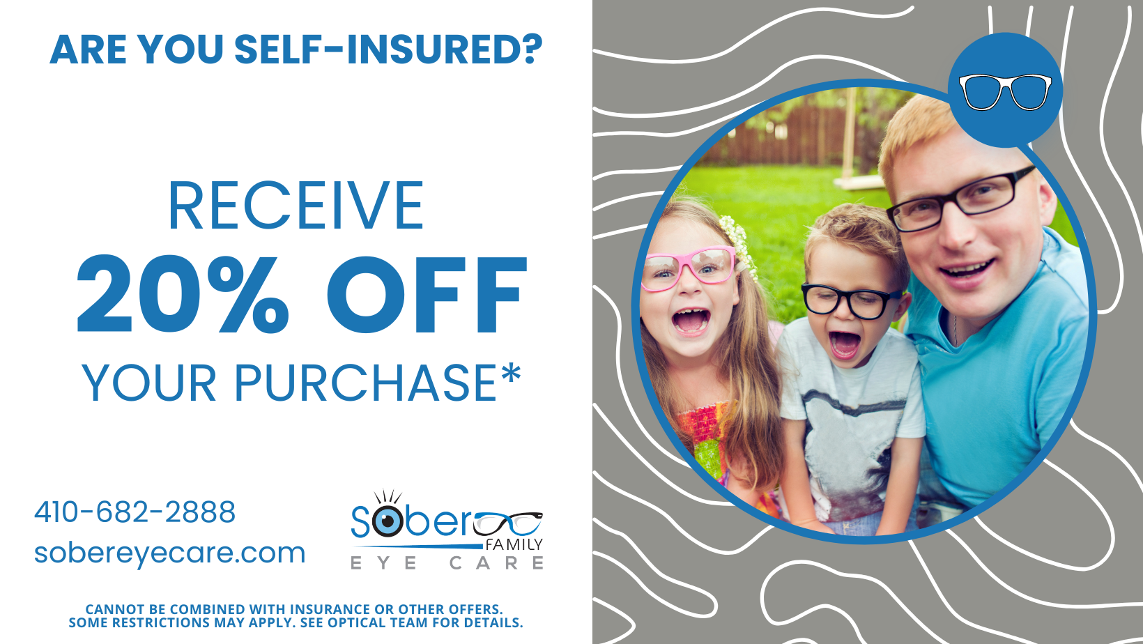 Sober Family Eyecare Self Insured Promotion Banners