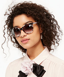 Model wearing Kate Spade sunglasses