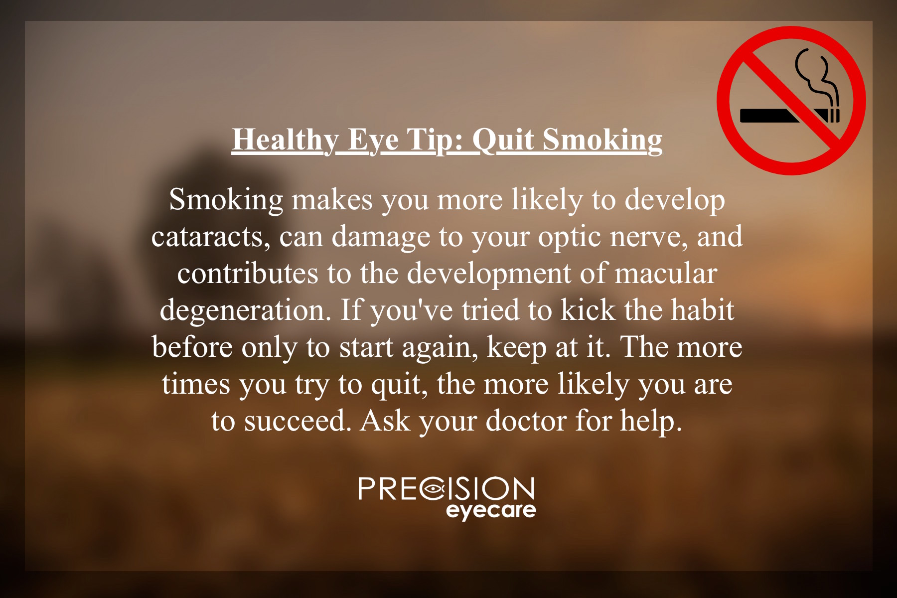 Healthy Eye Tip Quit Smoking 1